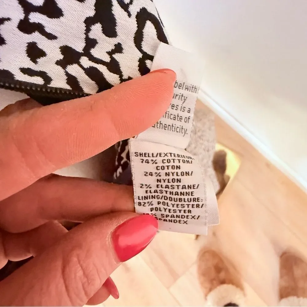 Diane Von Furstenberg Monochrome Animal Print Dress - Size‎ 10